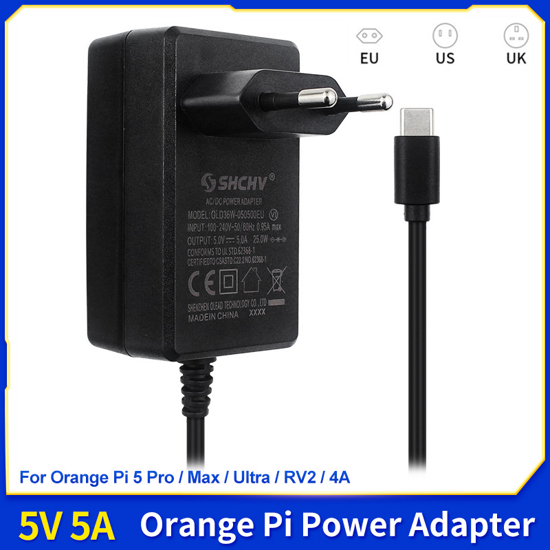 Banana Pi Bpi-M5 - อะแดปเตอร์แปลงไฟ USB Type-C 5V 5A ปลั๊ก