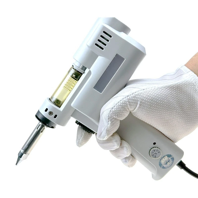 Desoldering Gun Vacuum Electric - ปืนดูดตะกั่วไฟฟ้า S-993A หัวฉีดทรงกรวย ปั๊มลมเดี่ยว ปรับอุณหภูมิได้ แรงดูดสุญญากาศ